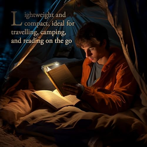 Miniatura 5 de VViViD Luz de libro, recargable, lectura en la cama, regulable, estudiar, trabajar, vacaciones (clip de marcador)