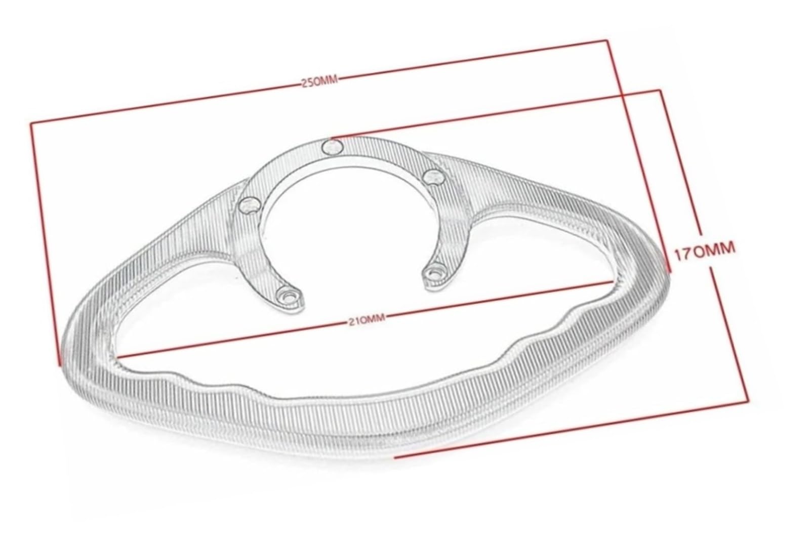 Accoudoir de réservoir de carburant de poignée de passager de moto for Ducati for Monster 797 821 1100 RS 1100R 1100S, accoudoir de réservoir de carburant de moto accoudoir de passager(Black)
