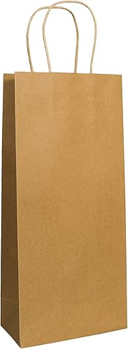 PTP - 250 bolsas de mano para regalo de papel Kraft Perfectas para cumpleaños bodas vacaciones y toda ocasión Colores blanco o natural Varios