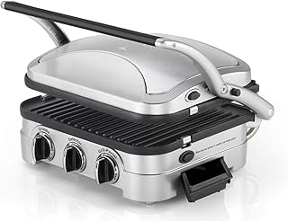 Cuisinart -Plancha et Grill, 1600 W - Argent