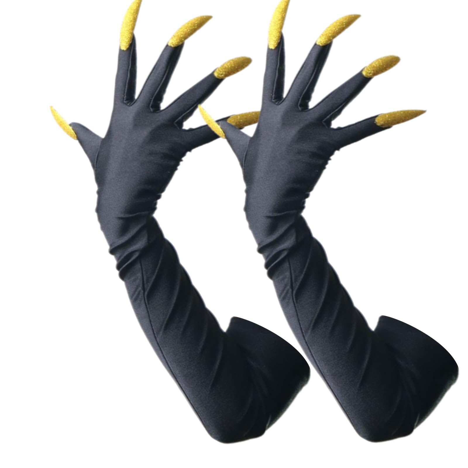 CAZSTYK Long Nails Paws Gloves Dark Series Long Gloves for Punk Theme Event Halloween Cosplay Dressingup Accessories Elastic Handwear Party Accessories