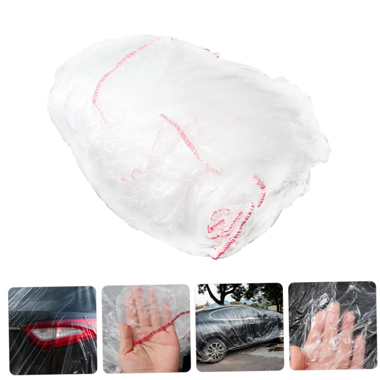 ULTECHNOVO Car Rain Cover Outdoor Vehicle Protector for Weather Use Fit for Cars for Garage Camping and Rainy — view 5