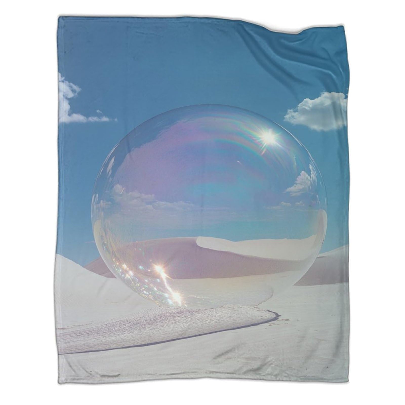 Couverture en flanelle boule de cristal pour cocooning sur le canapé des adultes