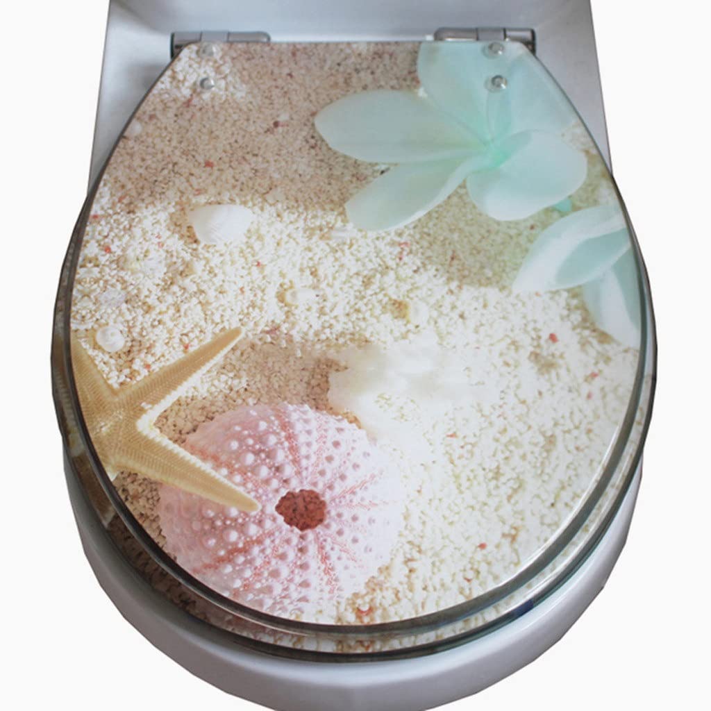 Ldhsjh As Shown Slow-Speed Thicker Universal Lid Cover, Adjustable, Lightweight, Durable, Portable, User-Friendly, Compact, Resin, Toilet, Seat, Close