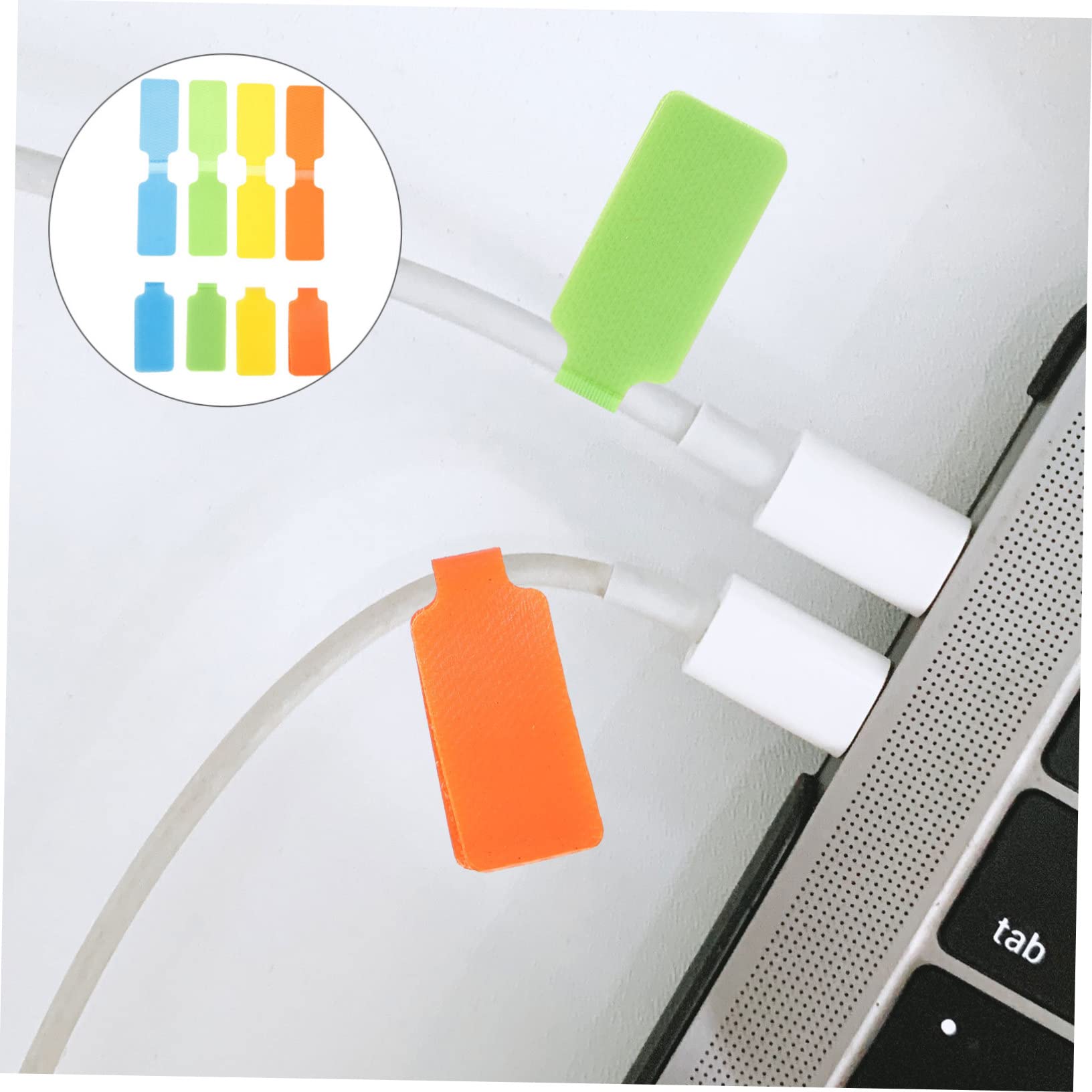 Uonlytech 250pezzi Etichette Per Cavi Riutilizzabili Design Con Chiusura Facili Da Scrivere e Rimuovere Identificazione Cavi Multi-colore Per Casa e Ufficio