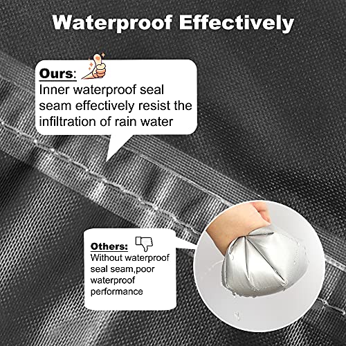 Deck Box Cover 100% Waterproof Heavy Duty Patio Ottoman Cover, Outdoor Anti-UV Patio Storage Box Covers (52" L X 26.7" W X 26.7" H) Black - Image 3