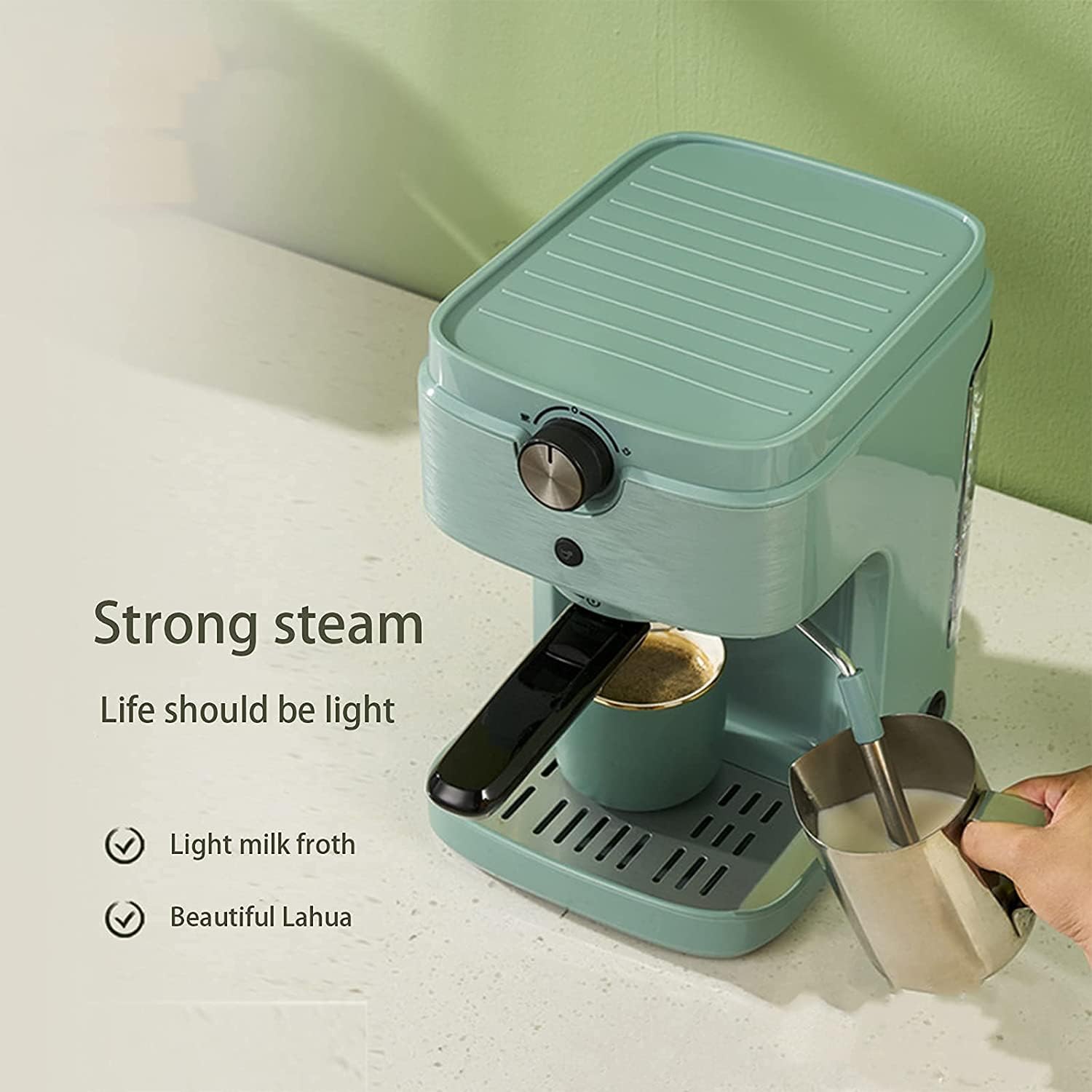 Coffee Machine Espresso Machine Home Small Semi-automatic Smart Steam Milk Froth High Pressure Espresso Machine, 20240312