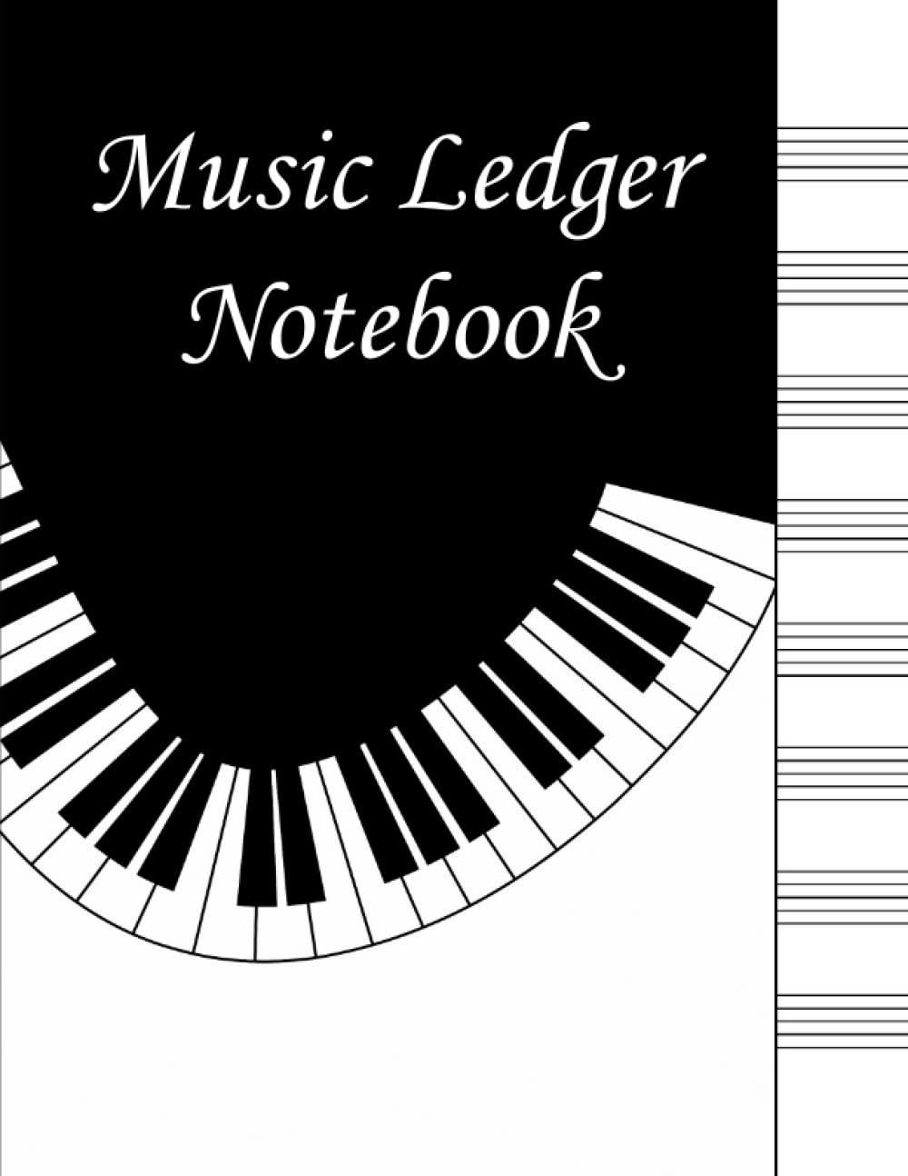 Music Ledger Notebook: Blank Sheet Music Composition Manuscript Paper, 8 Staves, 120 Pages
