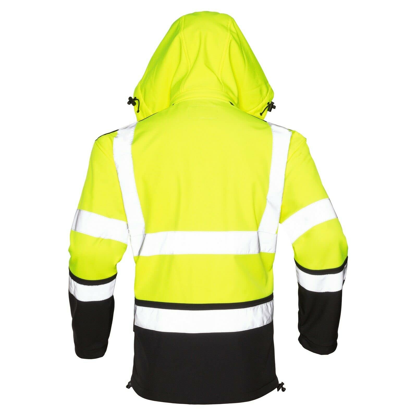 Art.Master Softshelljacke Arbeitsjacke Warnschutz Jacke Warnjacke Softshell Jacke mit Kaputze Gr.M-XXXL