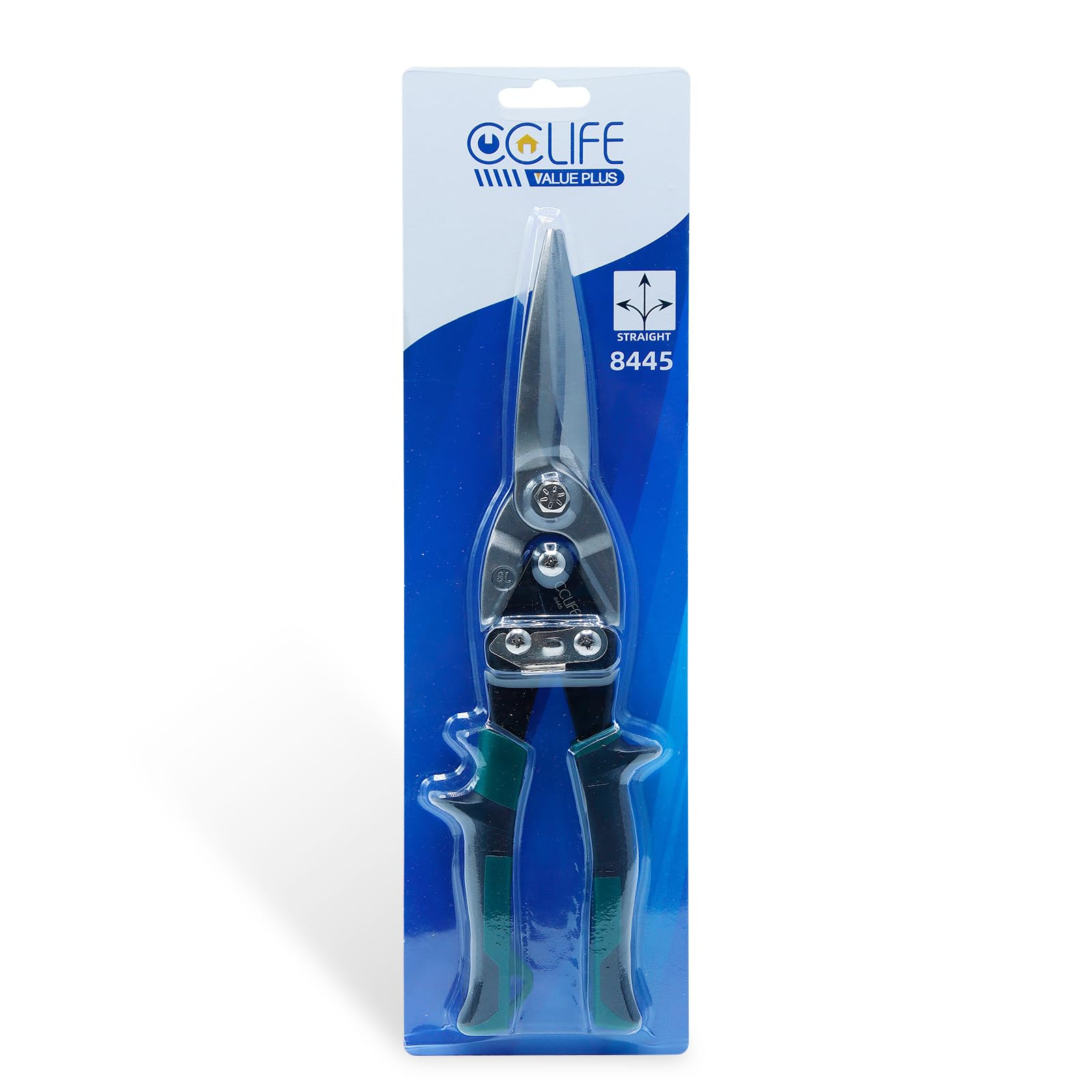 CCLIFE Cesoia per Lamiera CR-MO Aviation Snips Taglio Dritto Sinistro e Destro 80mm 2mm