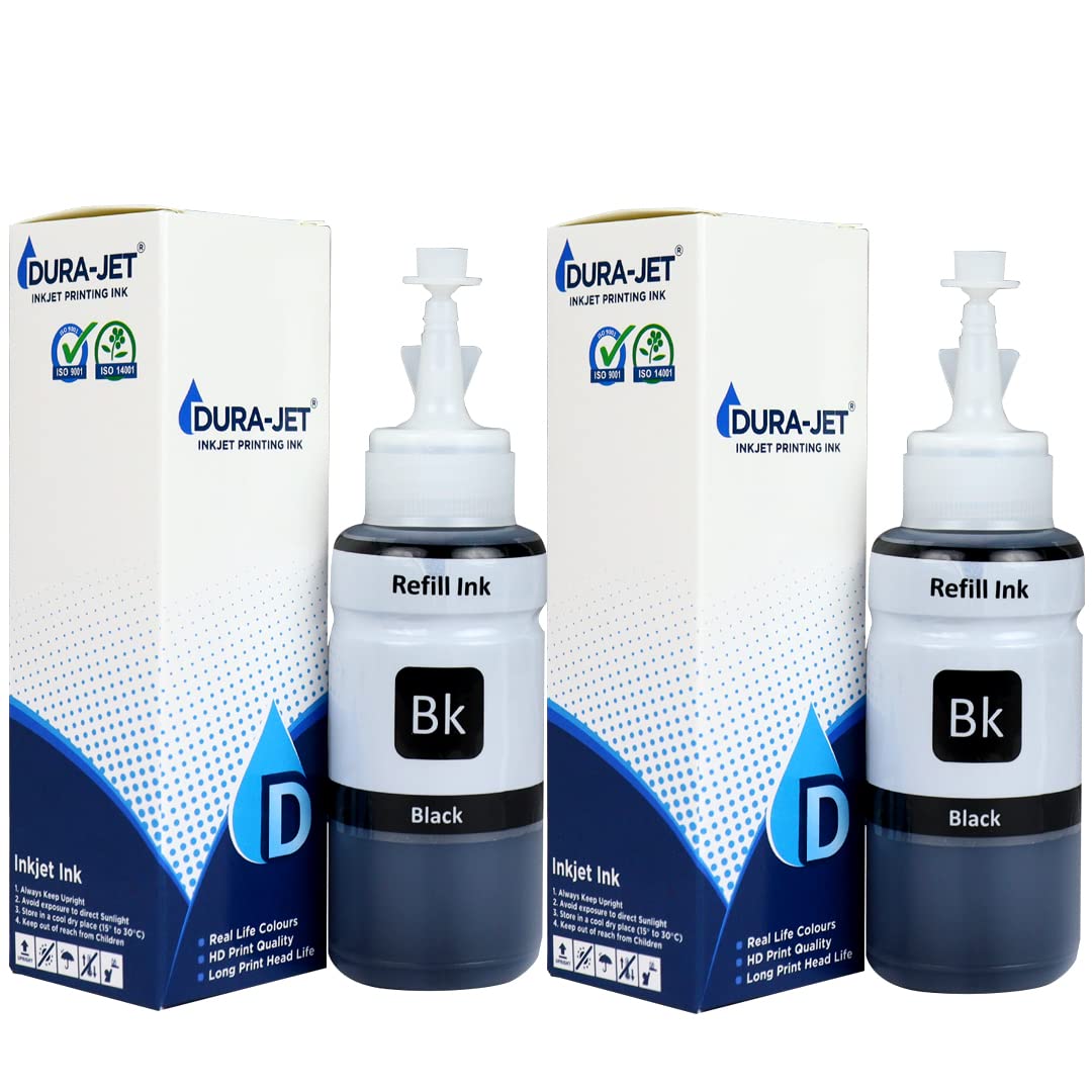 T774 Refill Ink for Epson M100, M105, M200, M205, L655 Printer (Black -Pigment) -70 gm x 2 Bottles