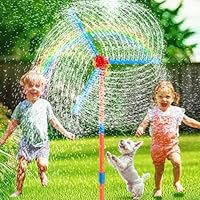 Windmühlen-Wassersprinkler Outdoor,Wassersprinkler Kinder Outdoor,Wassersprinkler Outdoor Garten,360° Rotierendes Wasserspiel mit 36 Sprühdüsen,für Gartenspielzeug Garten Draußen Wasserspiel