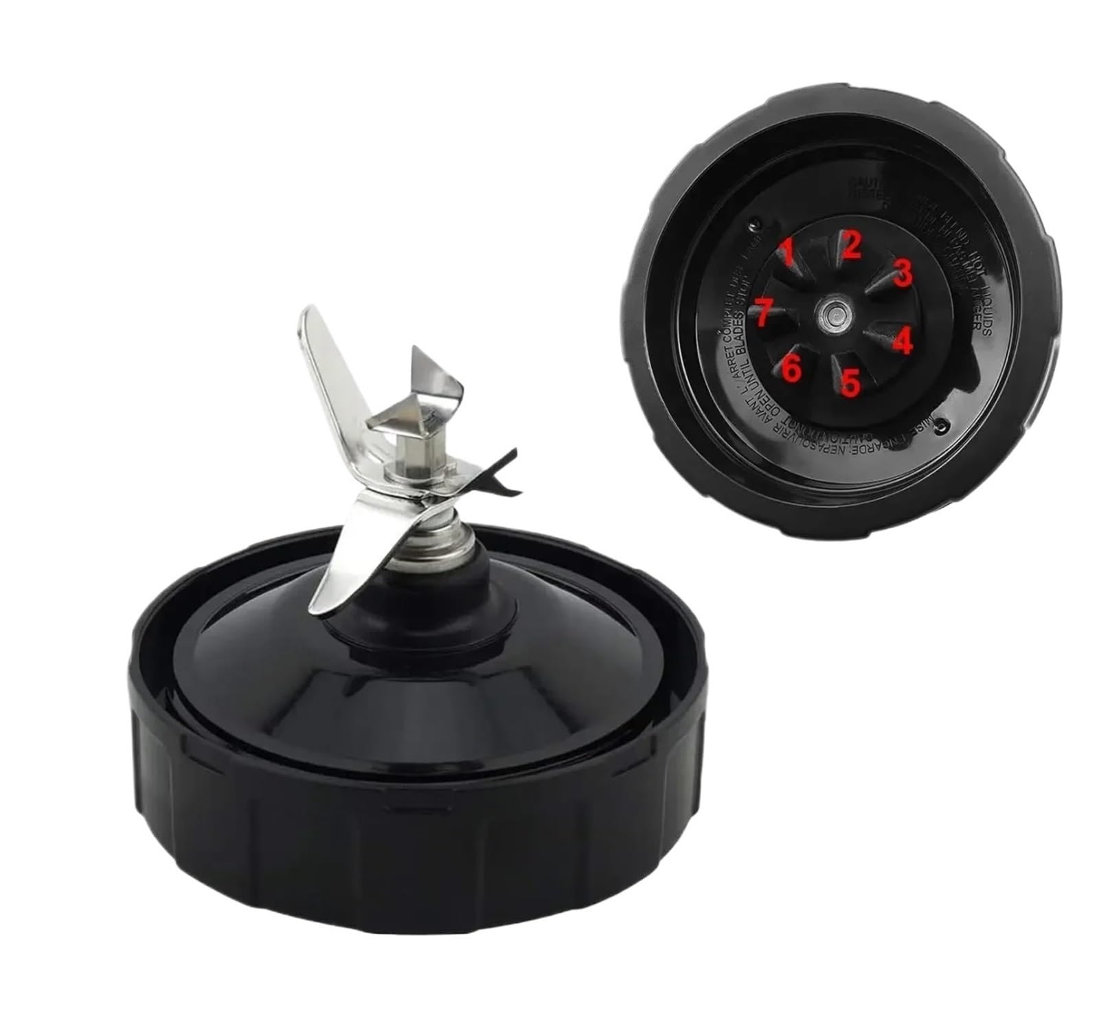 Lama A 7 Alette, Compatibile Con Ninja, Frullatore Auto IQ BL450-30 BL642-30 BL482-30 BL682-30 Bl456 Con Guarnizioni In Gomma Siliconica Anello Di Tenuta