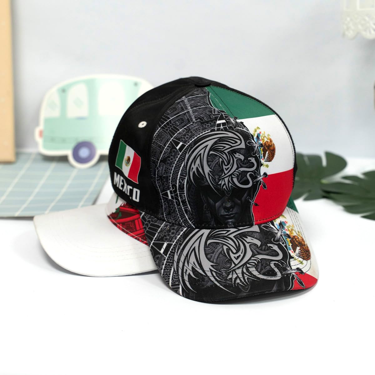 Cappello Messico, Cappelli messicani per uomo donna, Cappelli da baseball con bandiera dell'aquila del Messico Snapback, Gorras De Mexico para Hombres