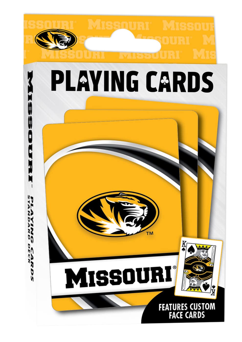 MasterPieces Family Games - NCAA Missouri Tigers Playing Cards - Officially Licensed Playing Card Deck for Adults, Kids, and Family 2.5" x 3.5"