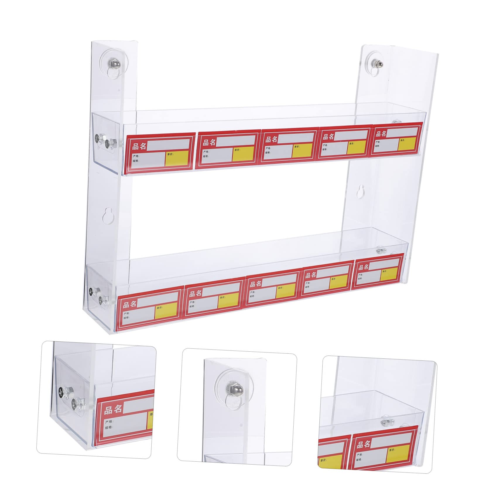 RORPOIR 2-layer Wall-mounted Display Holder Gum Candy Retail Shelf Stylish Functional Long-lasting