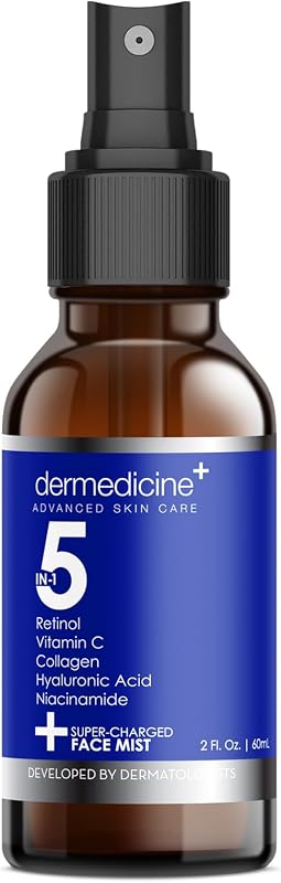 Bruma facial Dermedicine com retinol, vitamina C, colágeno e ácido hialurônico, 60 mL