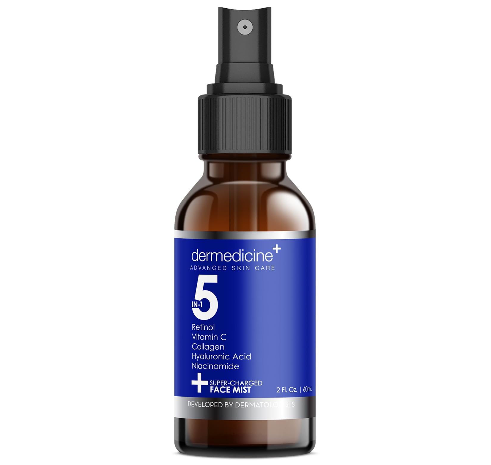 5 in 1 Super Charged Anti-Aging Face Mist w/Retinol, Vitamin C, Collagen, Hyaluronic Acid & Niacinamide | Hydrates, Refreshes & Brightens for a More