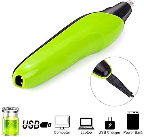 Miniatura 2 de CAFFIA Recortadora de vello facial 5 en 1 para hombres y mujeres, con cuchillas de acero inoxidable, impermeable profesional para nariz, oreja,