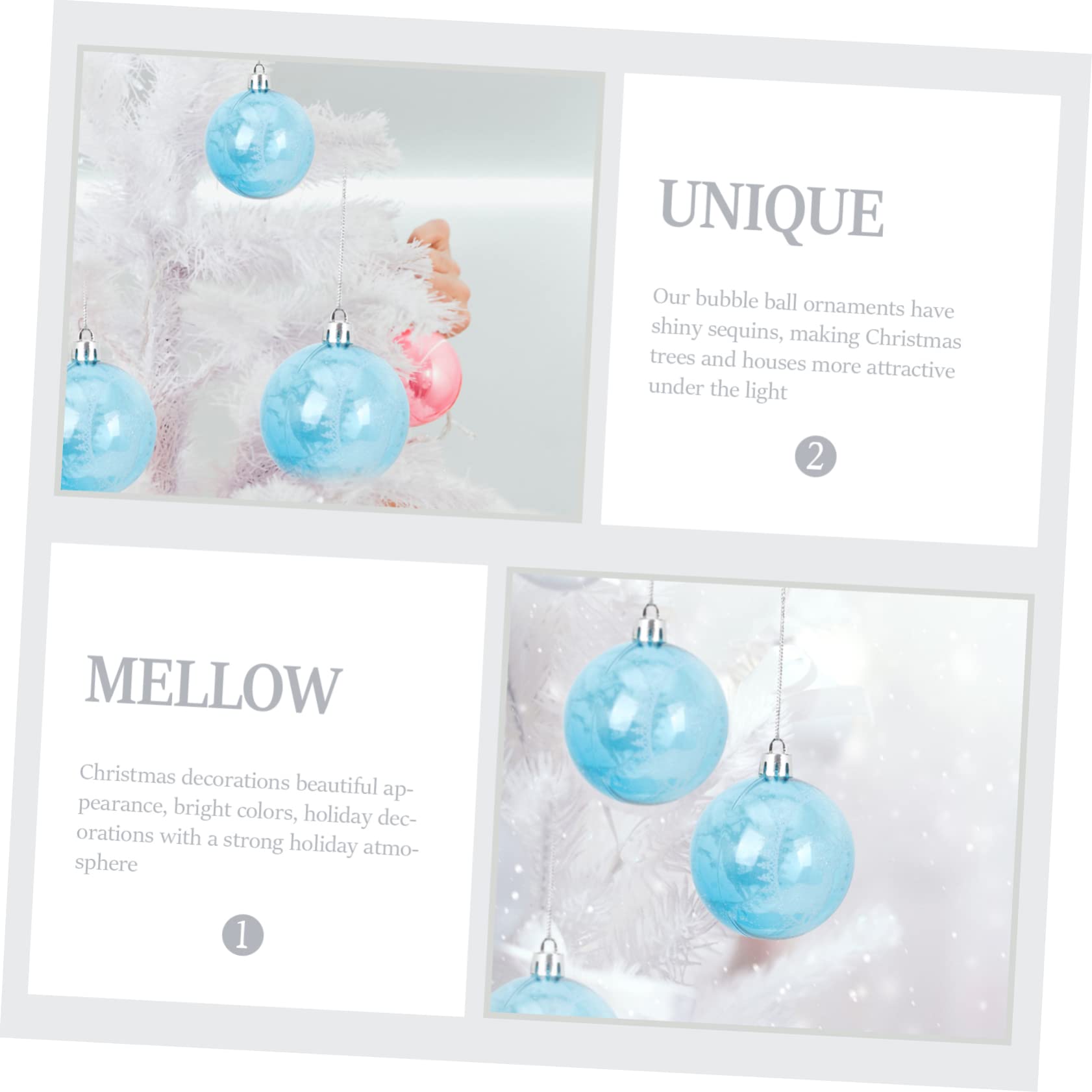 ABOOFAN 24piezas Adornos Colgantes De Navidad Bolas Decorativas Pintadas para Árbol Decoraciones Festivas para Bodas y Fiestas y Resistente
