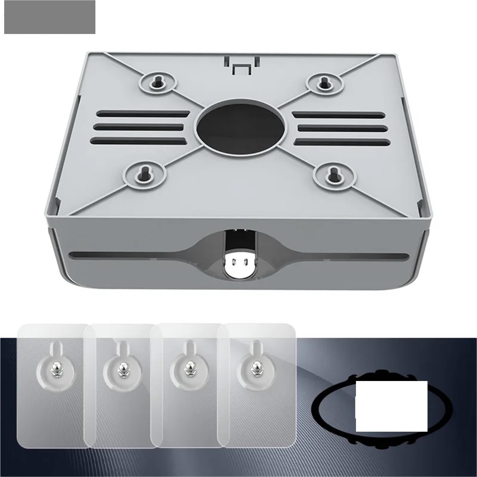 Portafazzoletti da Parete Porta Asciugamani di Carta igienica Porta Asciugamani di Carta a Parete Dispenser di Asciugamani Non Perforato Dispenser di fazzoletti for Cucina Bagno(Gray)
