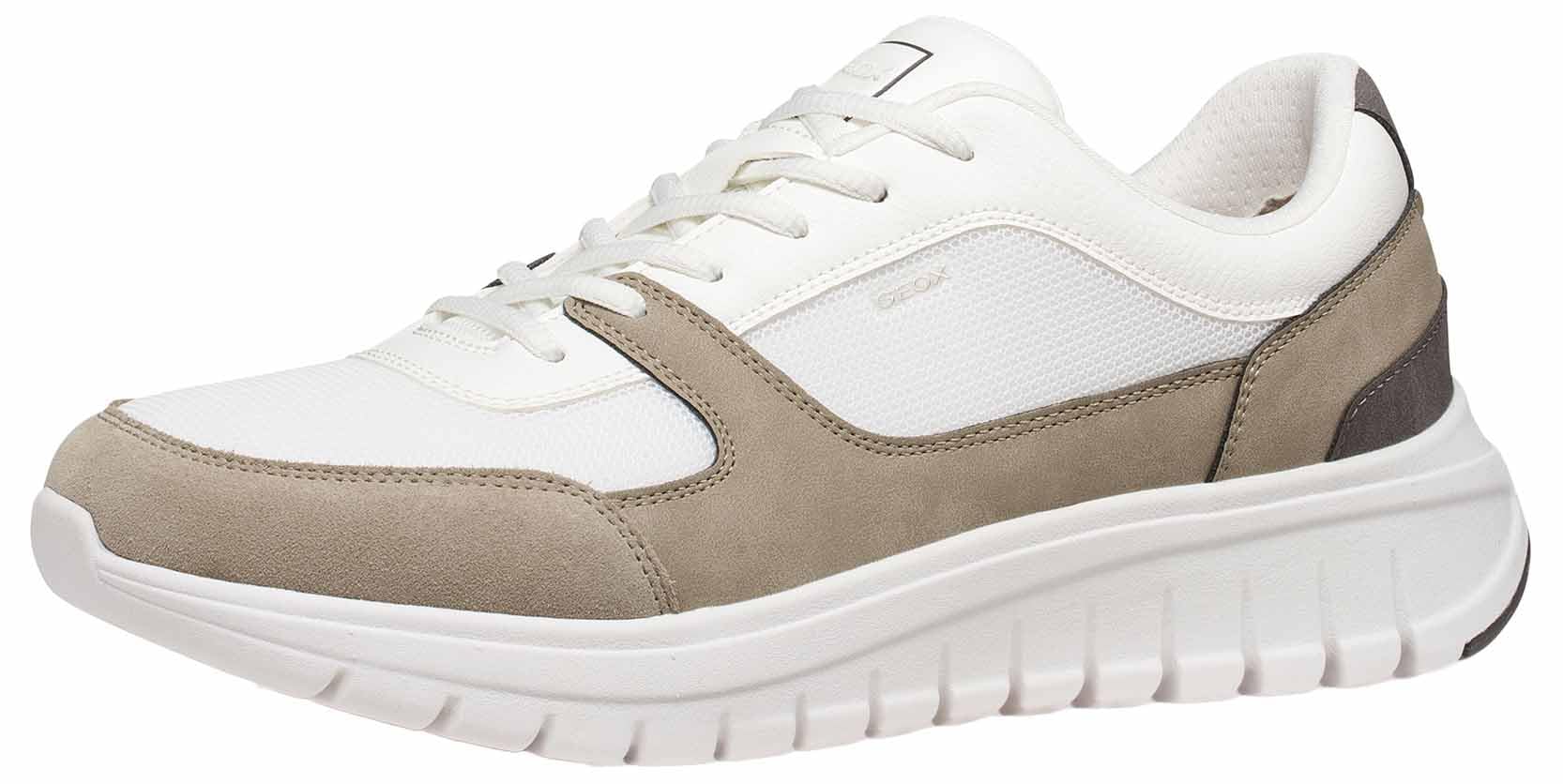 Geox Men U Flextride R B Sneaker, White Sand, 11 UK