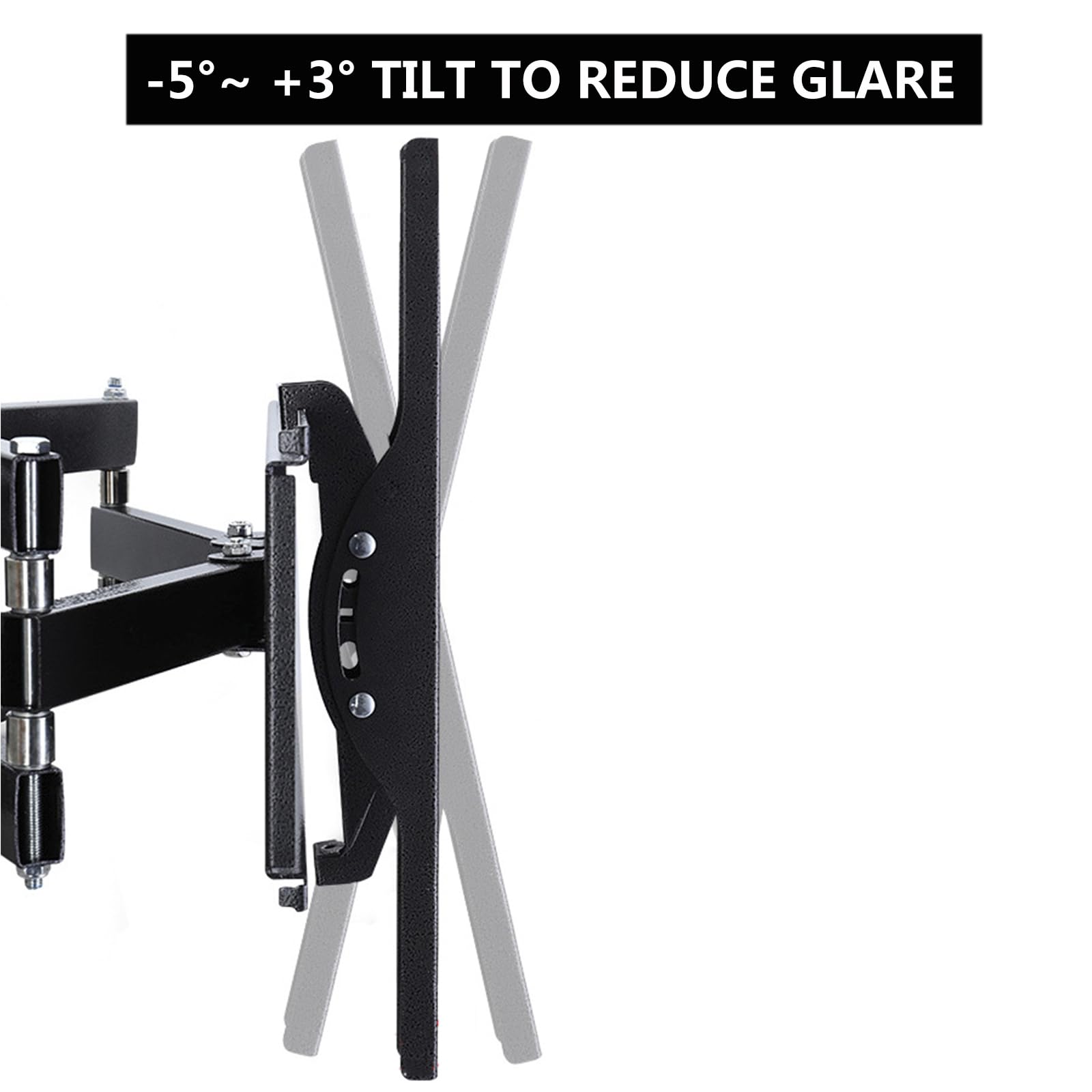 Przechylny uchwyt do telewizora do większości telewizorów 50-100 cali do 105 kg, obrotowy, wysuwany, uchwyt ścienny do telewizora Full Motion, niskoprofilowy uchwyt ścienny do telewizora Max