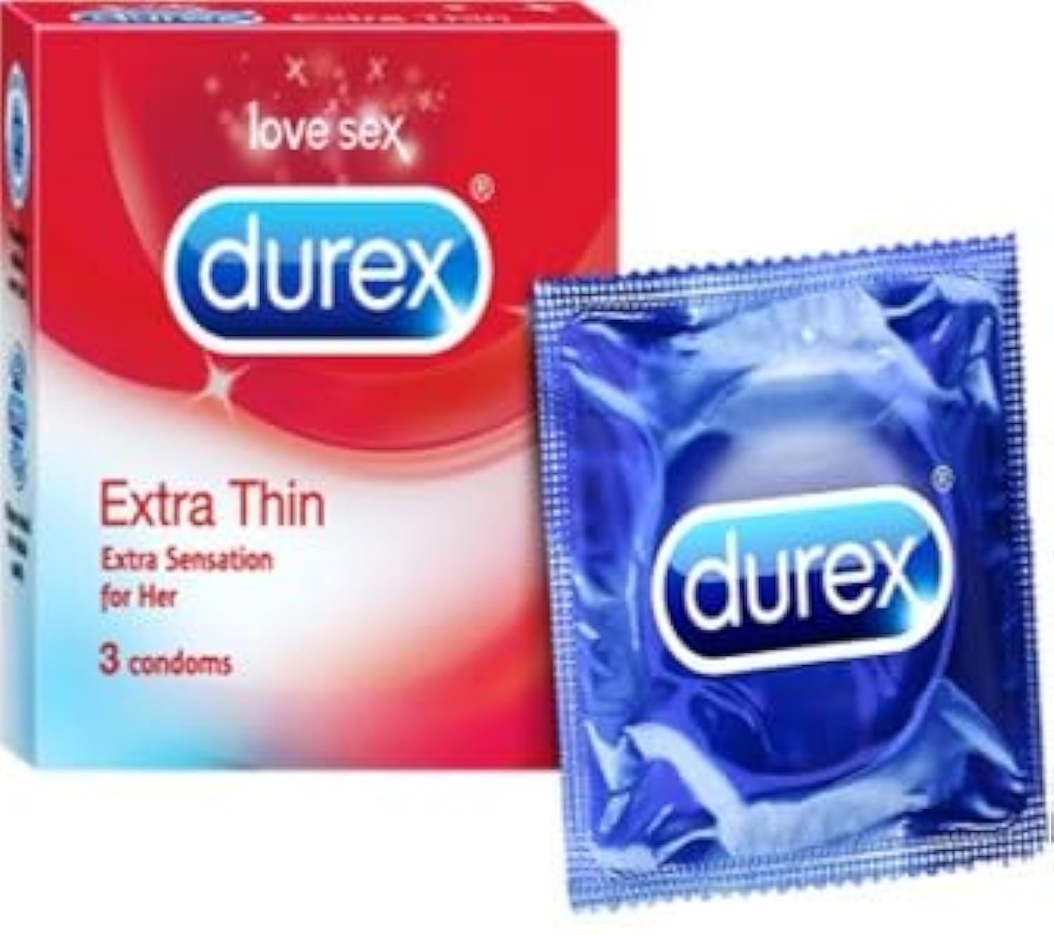 Durex Extra Thin Condoms for Men - 3 Count |Suitable for use with lubes & toys-picture-21