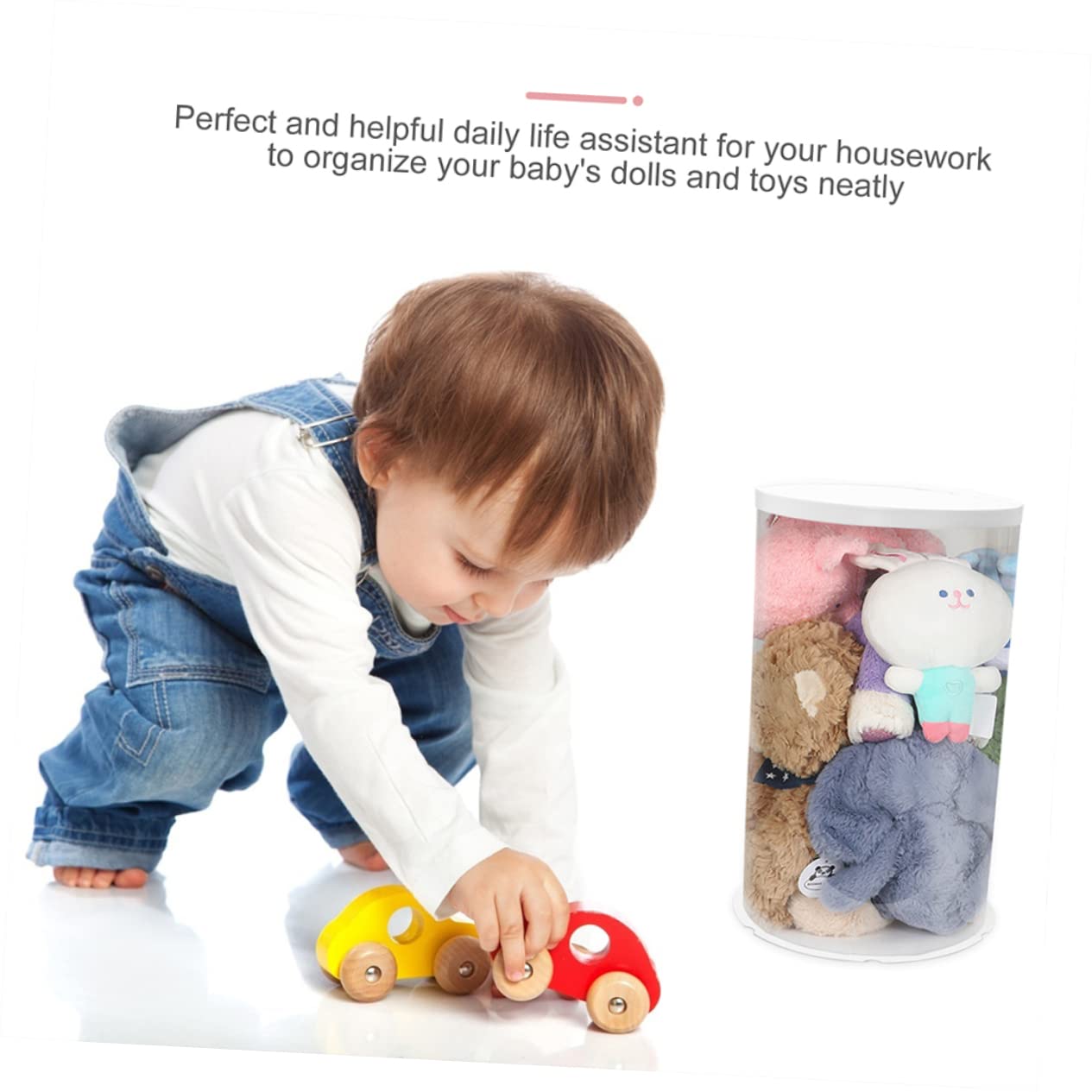 DECHOUS Organize Your Home Doll Display Box Storage Holder Storage Bin Lid for Toys