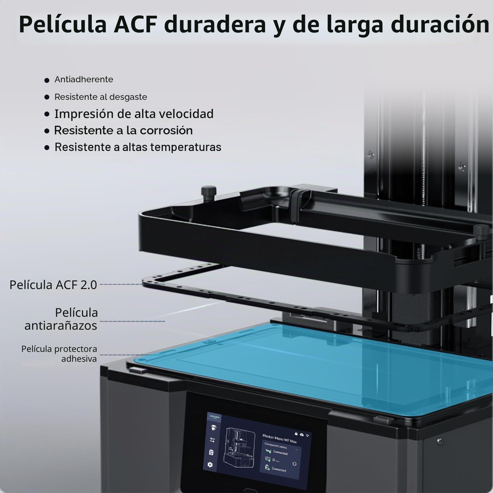 UniTak3D Photon Mono M7 Max ACF 13.6 Inch 3Pcs Fast FEP Film para Impresión de Alta Velocidad Apto Compatible with ANYCUBIC Photon Mono M7 MAX Impresora 3D de Resina-390x263(mm)