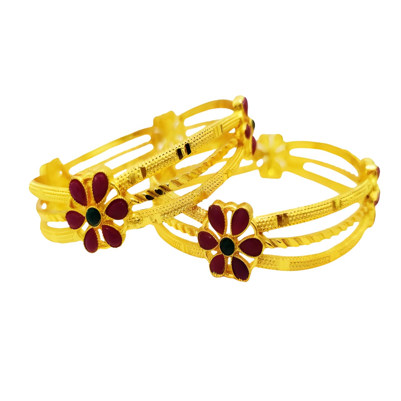 See full amazon price history chart for Traditional Indian Ethnic Floral Kada Bangles, 22K Gold Plated, Set of 2 (2.6) Traditional Indian Ethnic Floral Kada Bangles, 22K Gold Plated, Set of 2 (2.6) (B0DFVR4FMX) Amazon Price History, Amazon Price Tracker