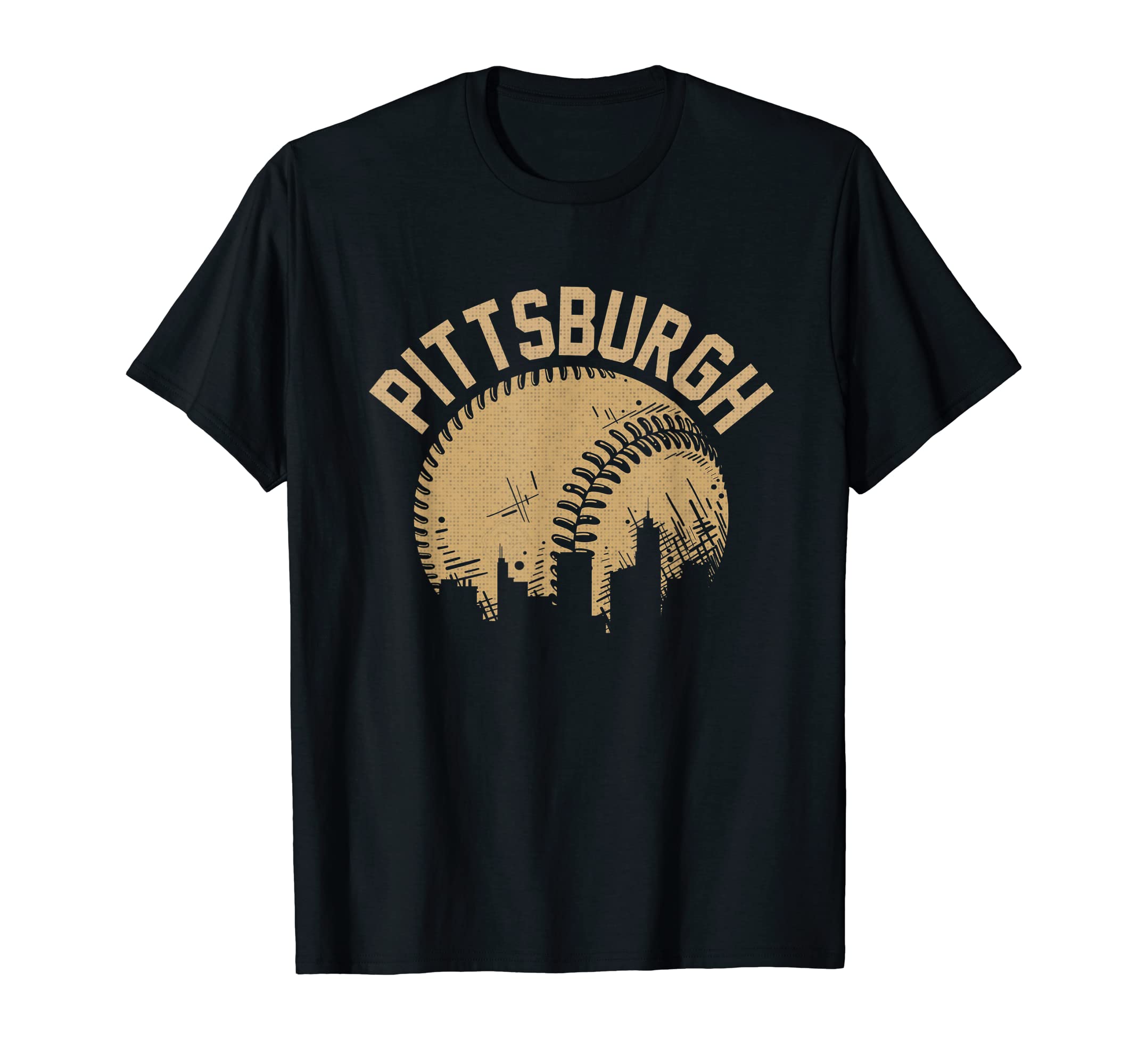 Pittsburgh Baseball Skyline Pennsylvania Player Coach Fan T-Shirt