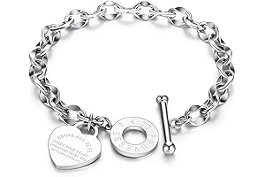 316L Stainless Steel Love Heart Charm Bracelet: The Quintessential Tiffany-Inspired Adornment