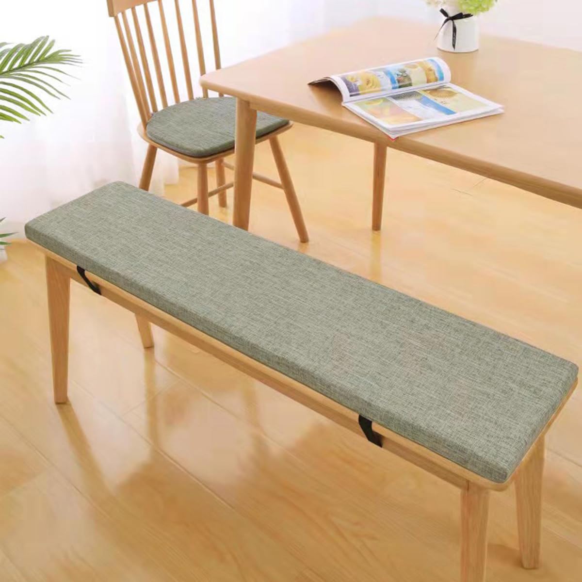 Bettschlange 3CM Dicke Sitzauflage Sitzkissen Bank, Bankauflage Bankkissen, Waschbare Stuhlkissen Bankpolster, Gartenbank Auflage Outdoor, Sitzkissen Groß für Stuhl Boden Bürostuhl
