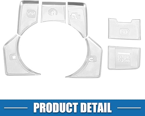 Miniatura 6 de A ABSOPRO Cubierta de interruptor de freno de mano multimedia para Mazda CX-5 2017-2020 tono plateado (juego de 7)