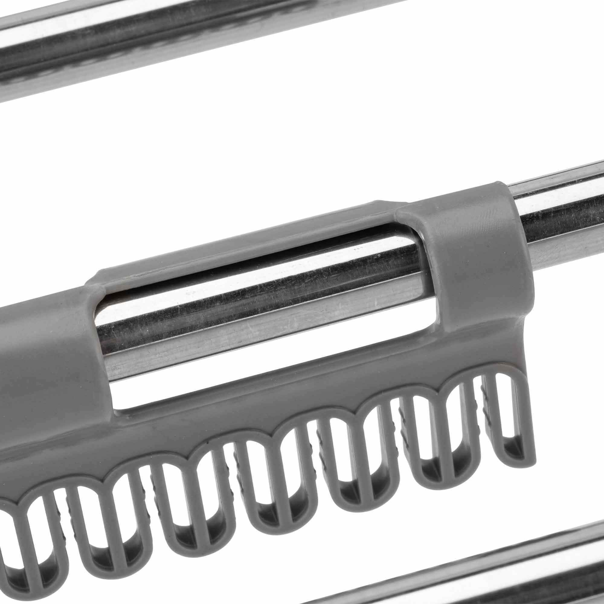 Jata Hogar HTEN2402 Wäscheständer, ausziehbar, faltbar, 6 m Länge, 48 bis 96 cm, für Balkon, Heizkörper, Fenster, Dusche, mit Sockenklammern, inklusive 20 Klammern, Edelstahl