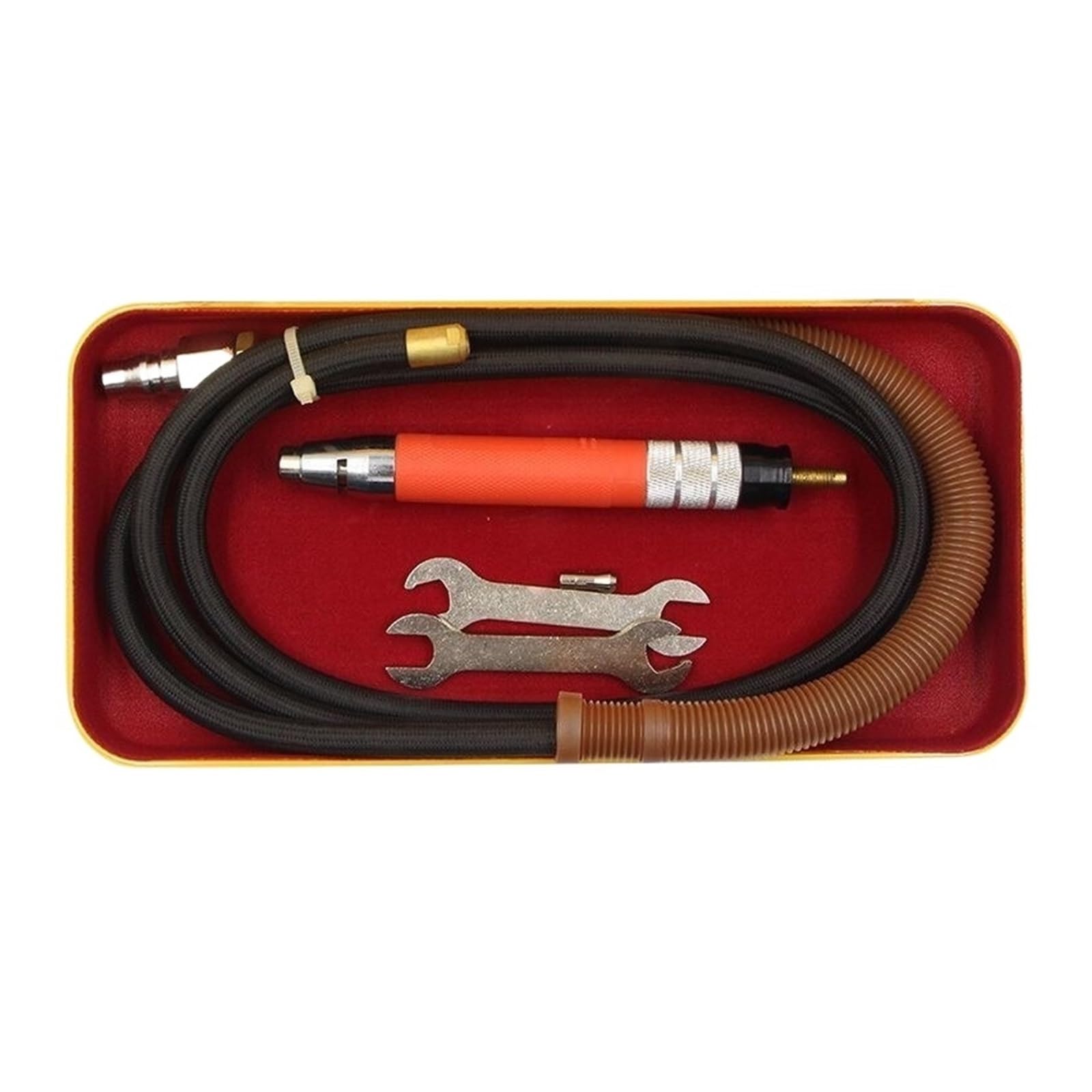 Amrttwy Orange Air Tools, 2.38Mm/3Mm Wind Grinding Pen, Tire Engraving Machine Handheld Pneumatic Tools(Orange)
