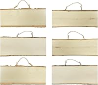 Cregugua 6-Pack Basswood Rectangle Wood Signs Plaques (14x6x0.42in) for Pyrography, Carving, Crafts & Rustic Decor