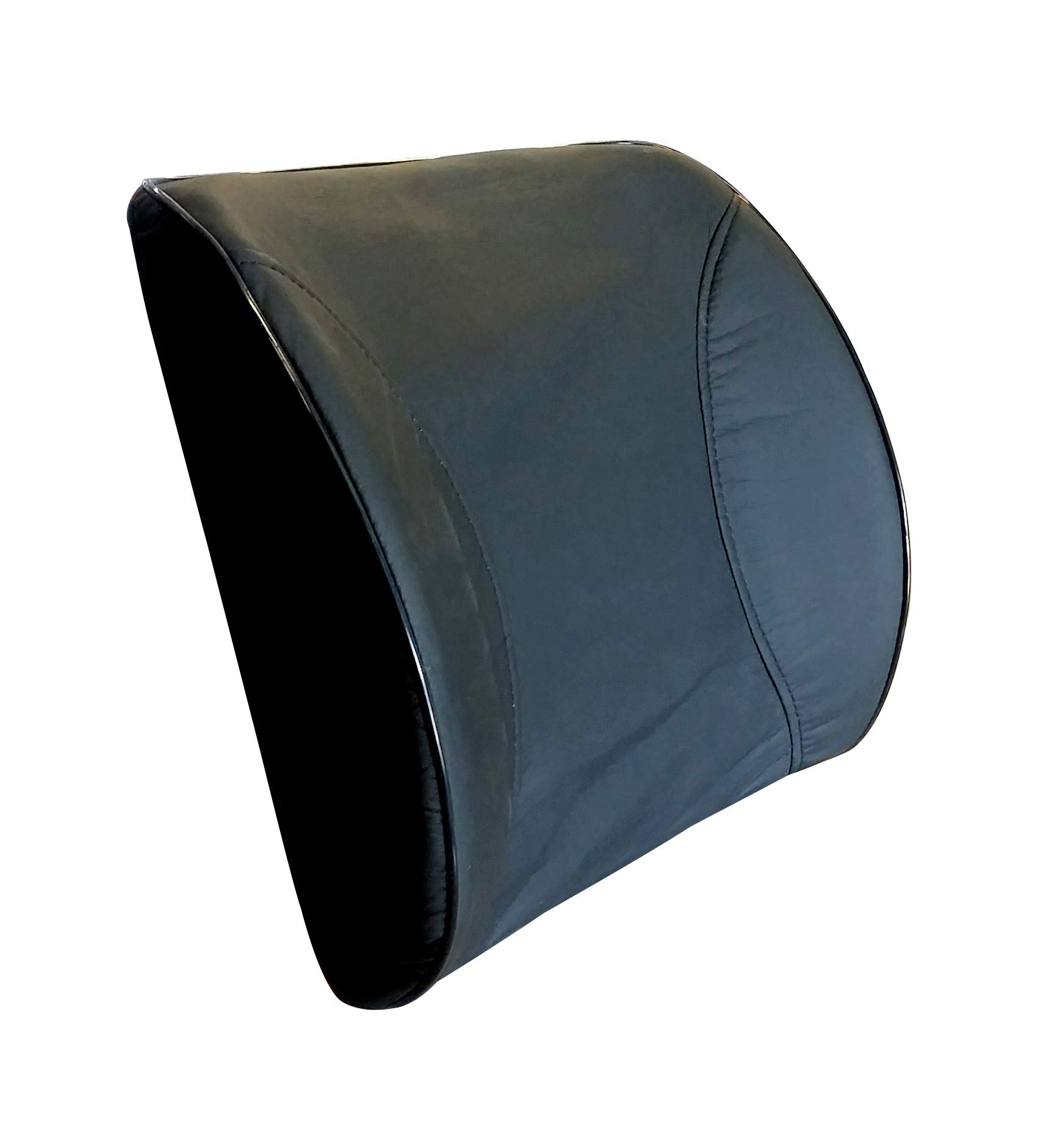 ALLBrandCar Truck Office, Chair Faux Leather Lumbar Support Pillow Memory Form Back Cushion (Black)