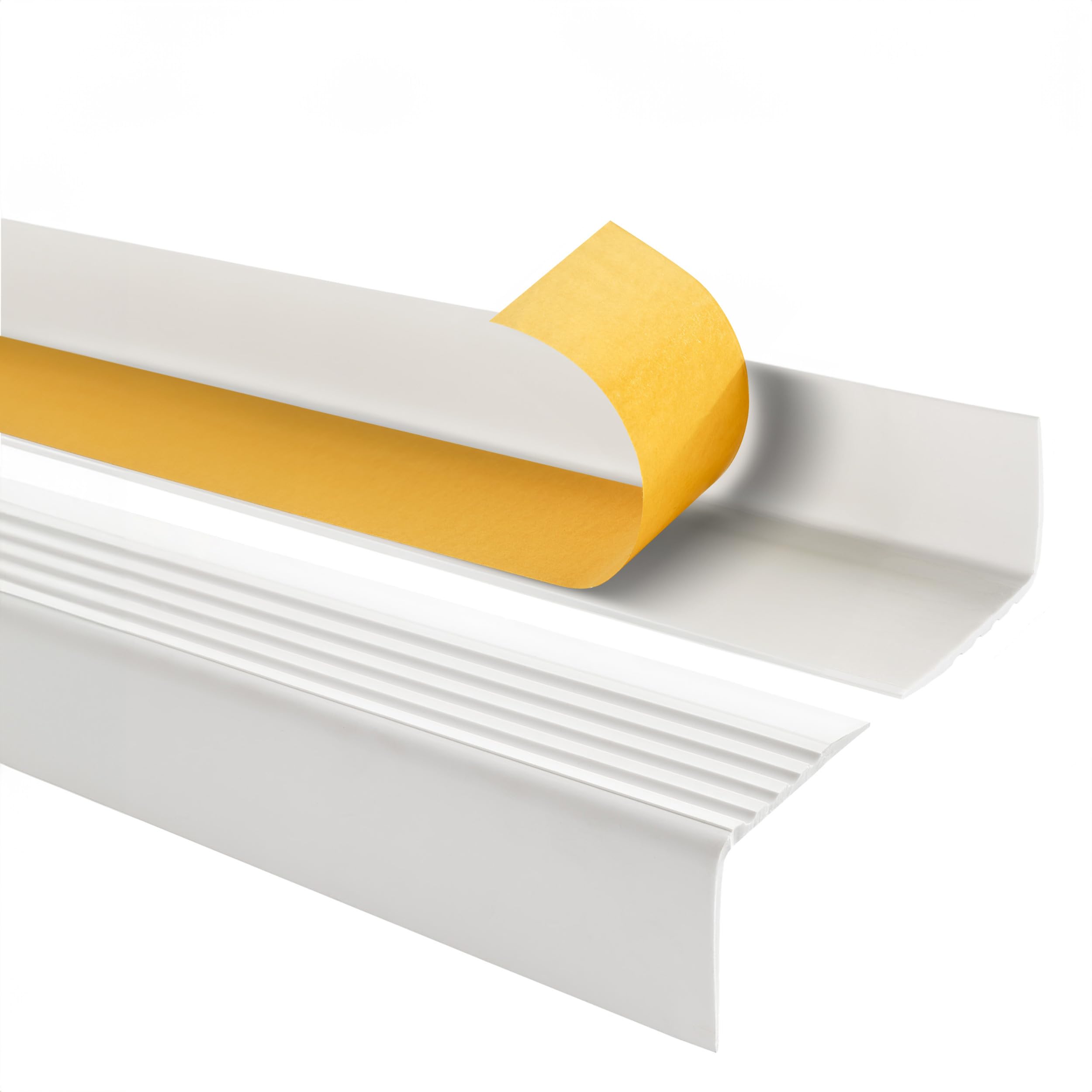 Quest Stair Nosing PVC 50 x 42 mm Anti-Slip - White, 100 cm — image 1