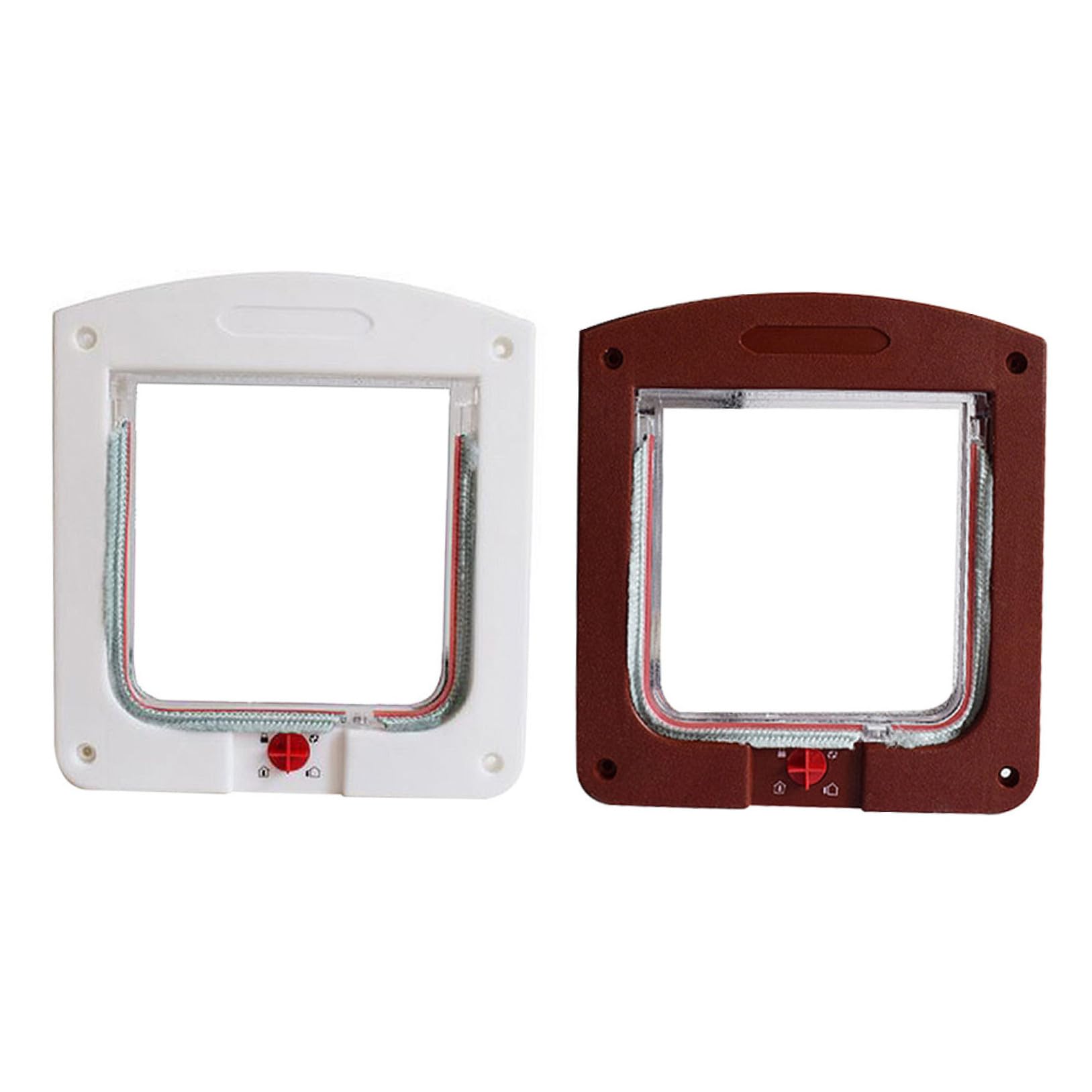Puertas de entrada para gateras gateras controlables minkissy 2 piezas para perros y gatos blancas