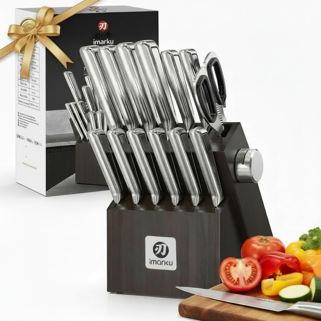 imarku 14-Piece Knife Set with Block