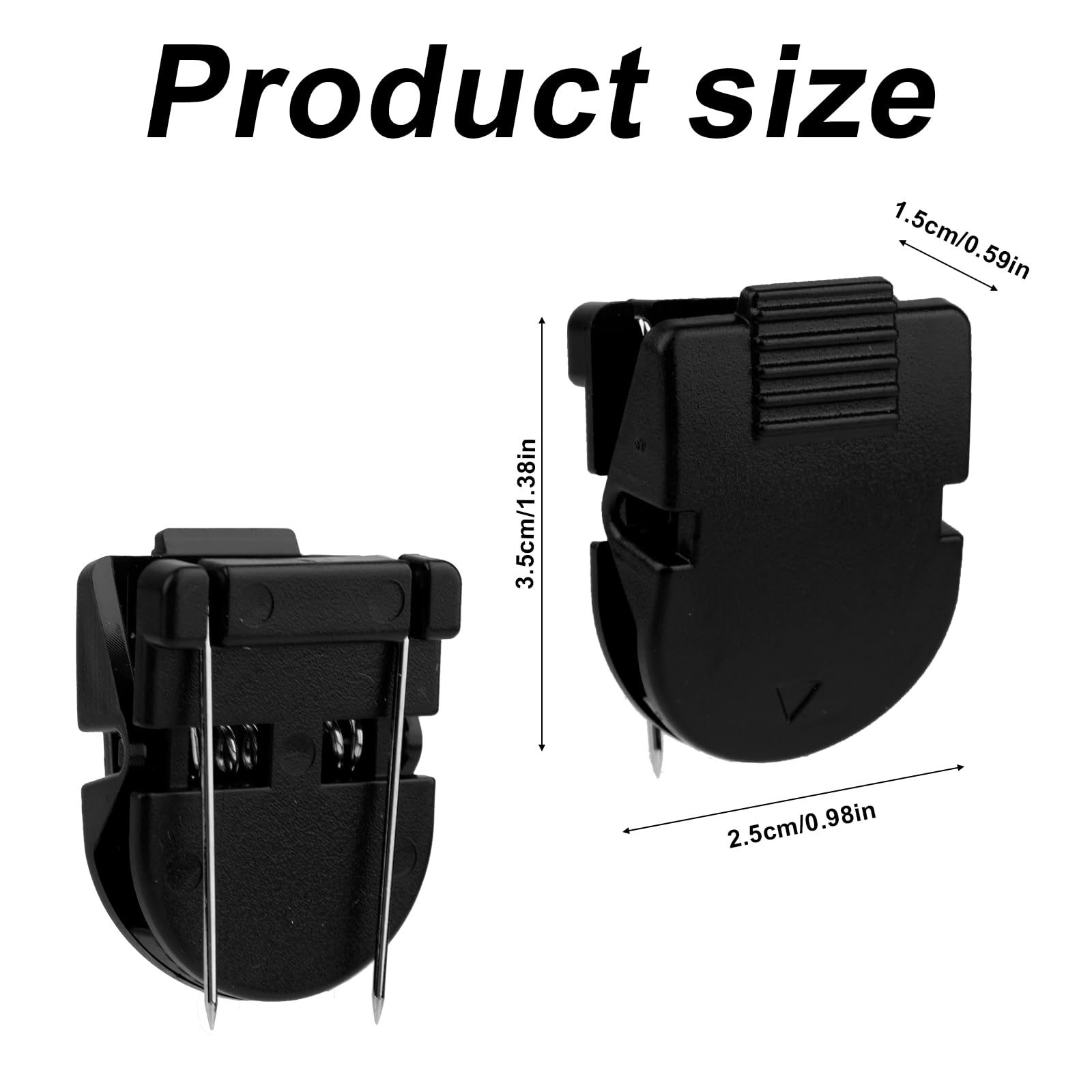 Tinoaly 40pcs Cubicle Clips, Plastic Cubicle Clips for Fabric Panel Wall Hooks Panel Push Pin Picture Hangers for Hanging Photos Frame Office Notes Memos Messages Documents (Black) - Image 2
