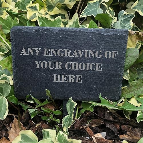 Personalised Slate Plant Marker Garden or Pot Plaque with Any Engraving