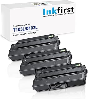 3 Inkfirst® High Yield Toner Cartridges MLT-D103L (MLTD103L) Compatible Remanufactured for Samsung D103L Black SCX-4728FD SCX-4729FD SCX-4729FW ML-2950D ML-2950ND ML-2955DW ML-2955ND