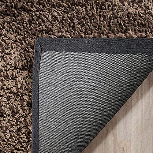 Image of CD Carpet Anti Slip Shaggy Fluffy Fur Rugs and Carpet for Living Room Bedroom Kids Room Plain Circle Carpets for Home with 2 Inch Thickness (Color Royal Brown Size 3x3 Feet Round)