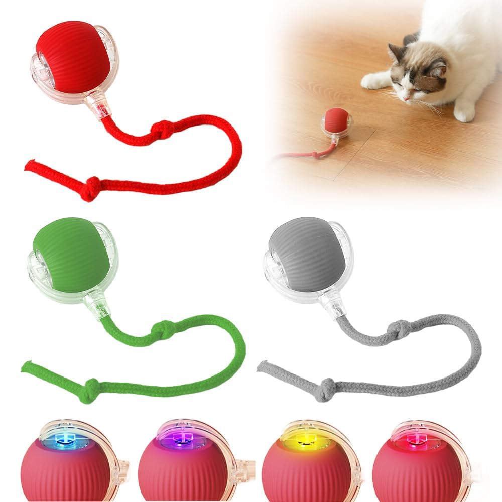 Pelotas de juguete interactivas para gatos, juguetes para gatos adultos aburridos de interior, bola interactiva inteligente para gatos y perros, juguetes para gatos de interior, bola de mascotas Peppy
