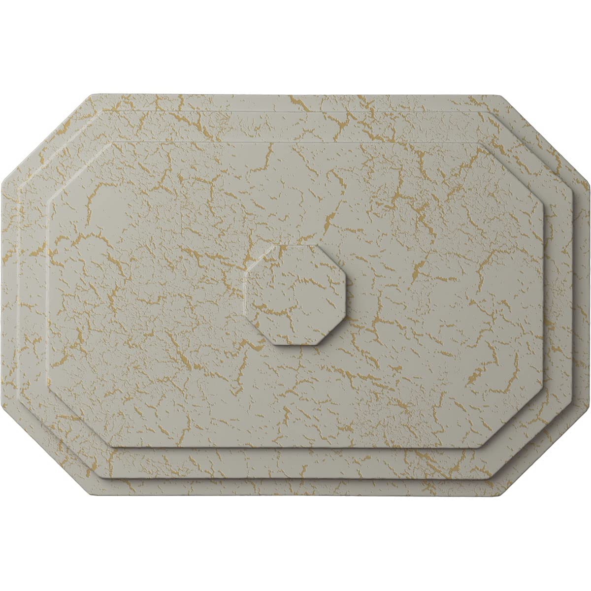 25 1/4"W x 17 1/4"H x 1 3/4"P Felix Ceiling Medallion, Hand-Painted Pot of Cream Crackle