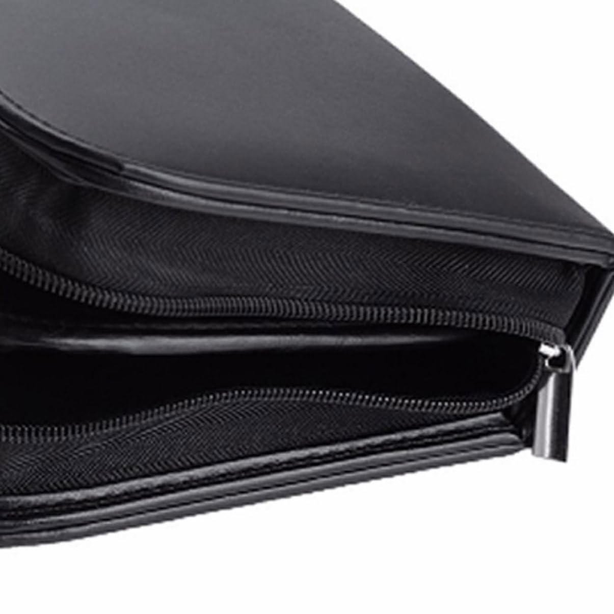 Borsa Nera Grande Capacità per Porta Pennelli Make-up in Pelle Pu | Pieghevole e Compatta, Formato 1 Pezzo, Adatta per Auto e Viaggio, Può Contenere Fino a 29 Pezzi