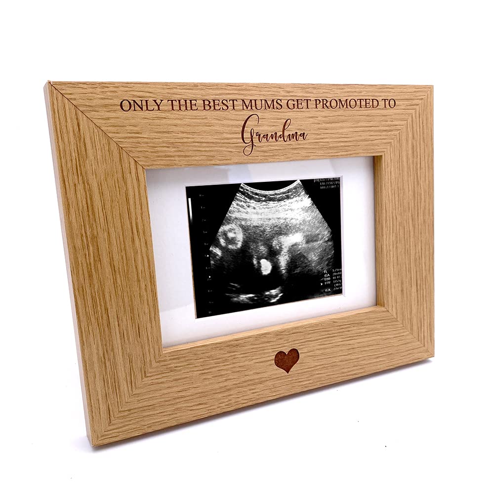 Ukgiftstoreonline Brown The Best Mums Get Promoted To Grandma Baby Scan Frame